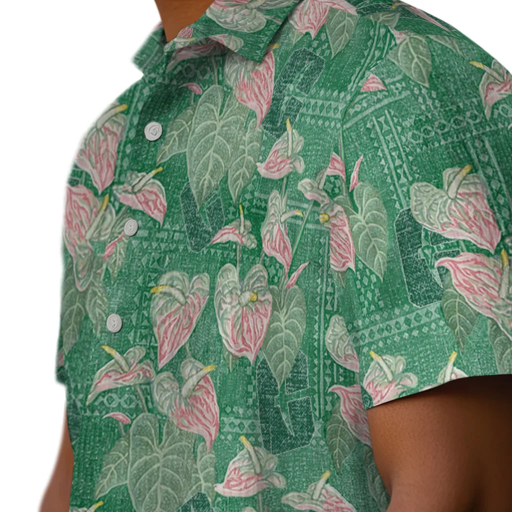 Charlotte 49ers Hawaiian Shirt - Anthurium Overlay | Moonbestprint