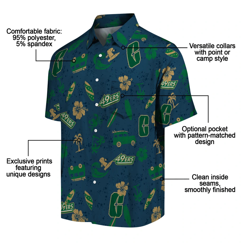 Charlotte 49ers Hawaiian Shirt - Beach Vibe | Moonbestprint