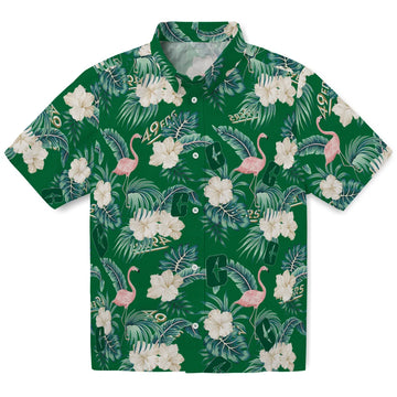 Charlotte 49ers Hawaiian Shirt - Flamingo and Hibiscus | Moonbestprint
