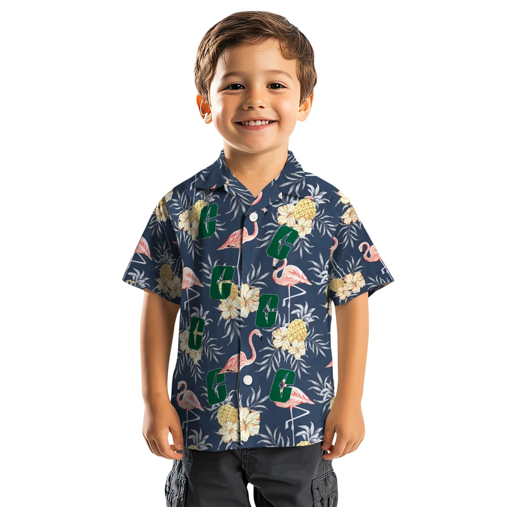 Charlotte 49ers Hawaiian Shirt - Flamingo Hibiscus | Moonbestprint