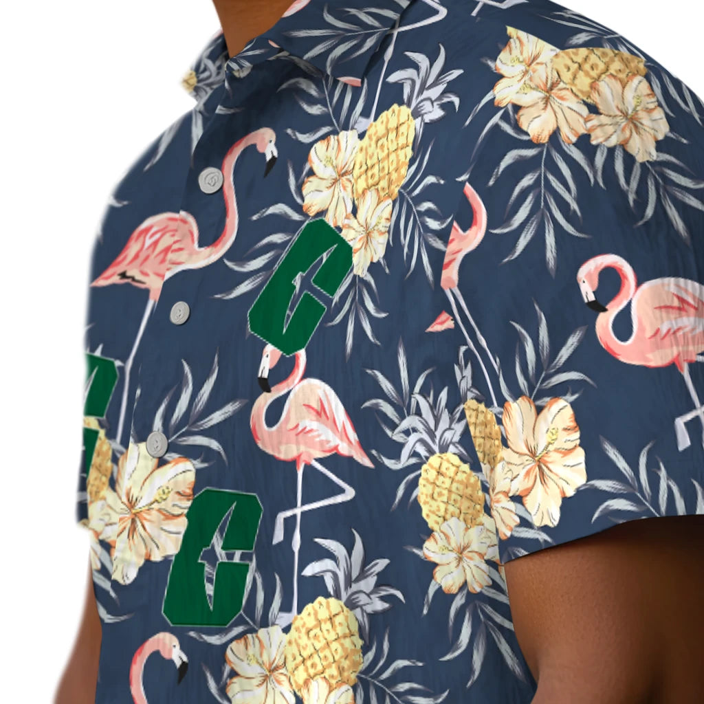 Charlotte 49ers Hawaiian Shirt - Flamingo Hibiscus | Moonbestprint