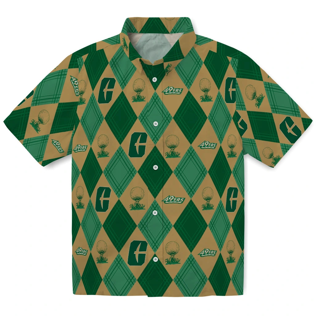 Charlotte 49ers Hawaiian Shirt - Golfing Plaid | Moonbestprint