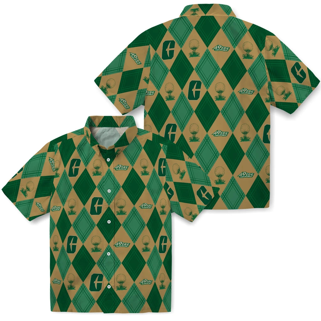 Charlotte 49ers Hawaiian Shirt - Golfing Plaid | Moonbestprint