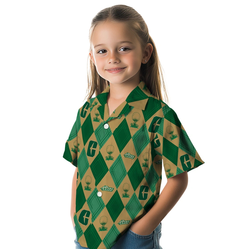 Charlotte 49ers Hawaiian Shirt - Golfing Plaid | Moonbestprint
