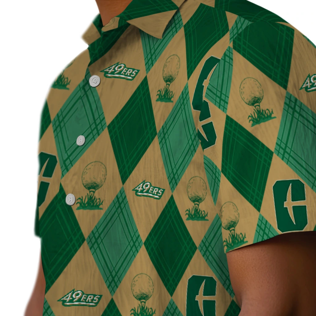Charlotte 49ers Hawaiian Shirt - Golfing Plaid | Moonbestprint