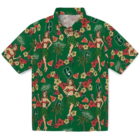 Charlotte 49ers Hawaiian Shirt - Hawaiian Girls Design | Moonbestprint