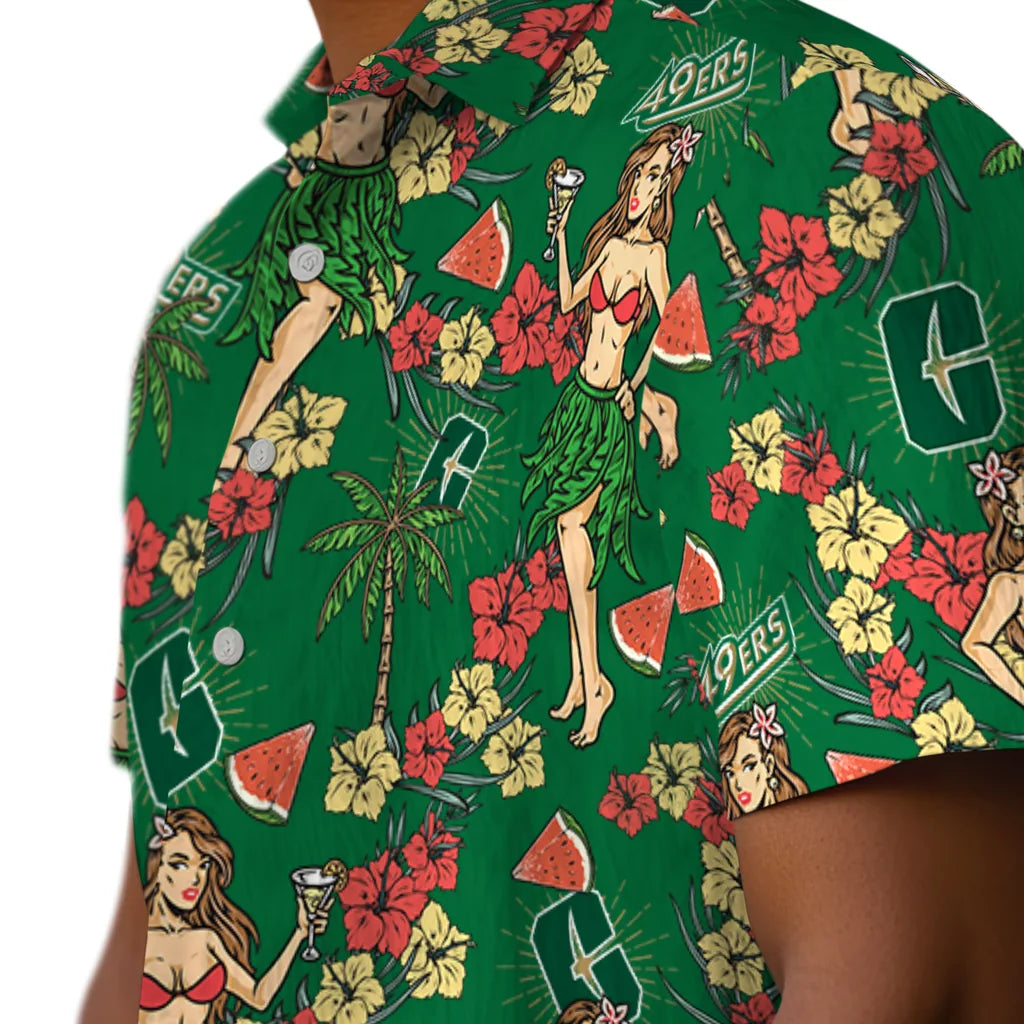 Charlotte 49ers Hawaiian Shirt - Hawaiian Girls Design | Moonbestprint