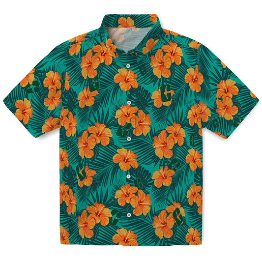 Charlotte 49ers Hawaiian Shirt - Hibiscus and Palm Leaves | Moonbestprint