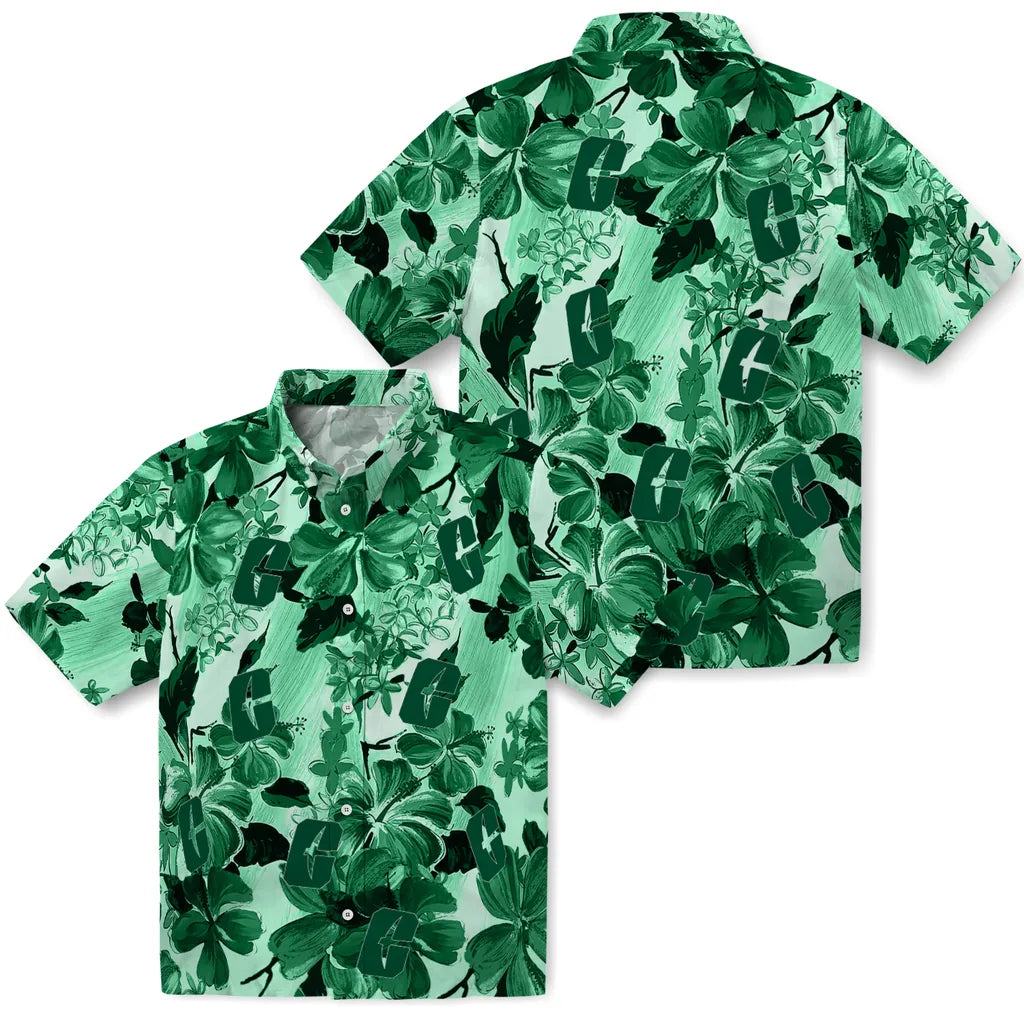 Charlotte 49ers Hawaiian Shirt - Hibiscus Arrangement | Moonbestprint