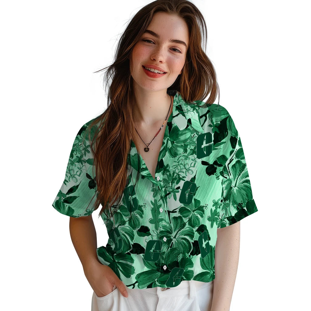 Charlotte 49ers Hawaiian Shirt - Hibiscus Arrangement | Moonbestprint