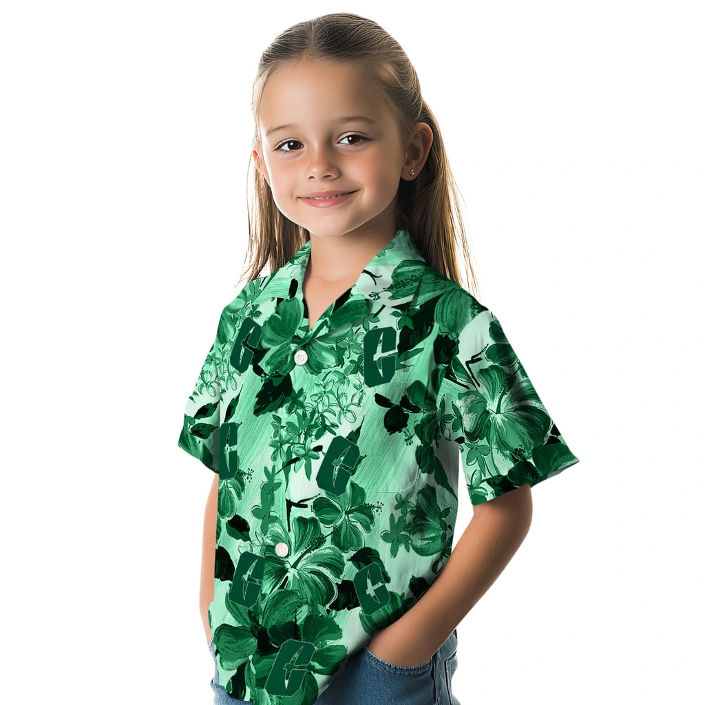 Charlotte 49ers Hawaiian Shirt - Hibiscus Arrangement | Moonbestprint
