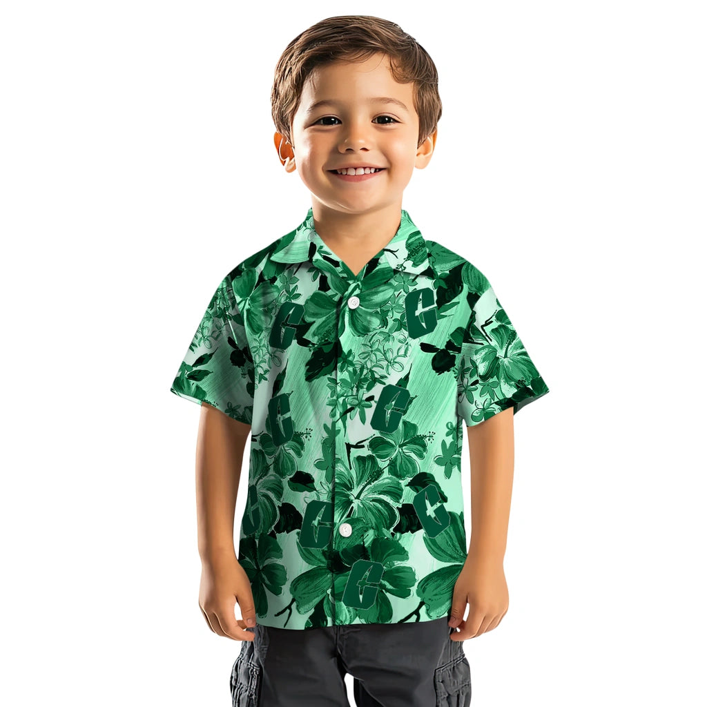 Charlotte 49ers Hawaiian Shirt - Hibiscus Arrangement | Moonbestprint