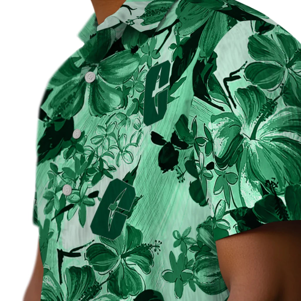 Charlotte 49ers Hawaiian Shirt - Hibiscus Arrangement | Moonbestprint
