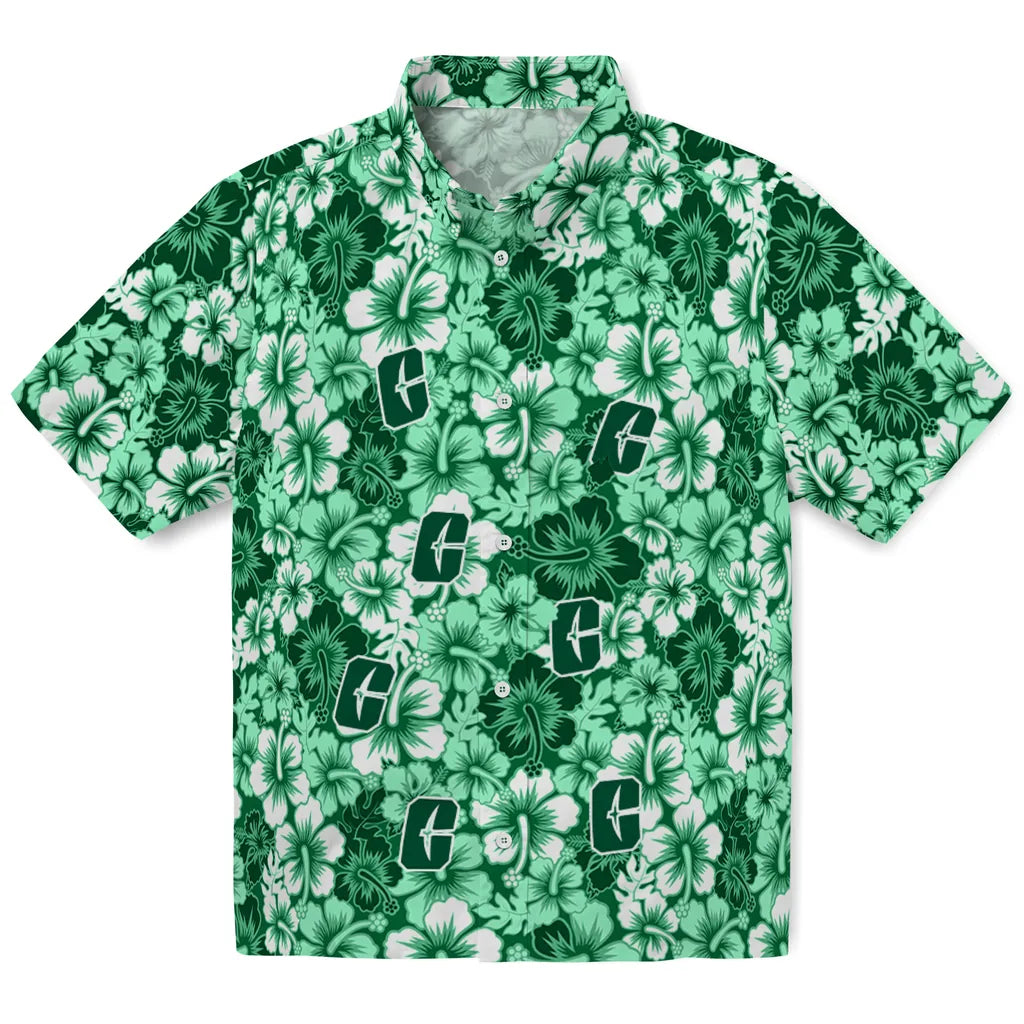 Charlotte 49ers Hawaiian Shirt - Hibiscus Blooms | Moonbestprint