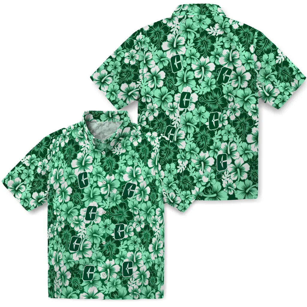 Charlotte 49ers Hawaiian Shirt - Hibiscus Blooms | Moonbestprint