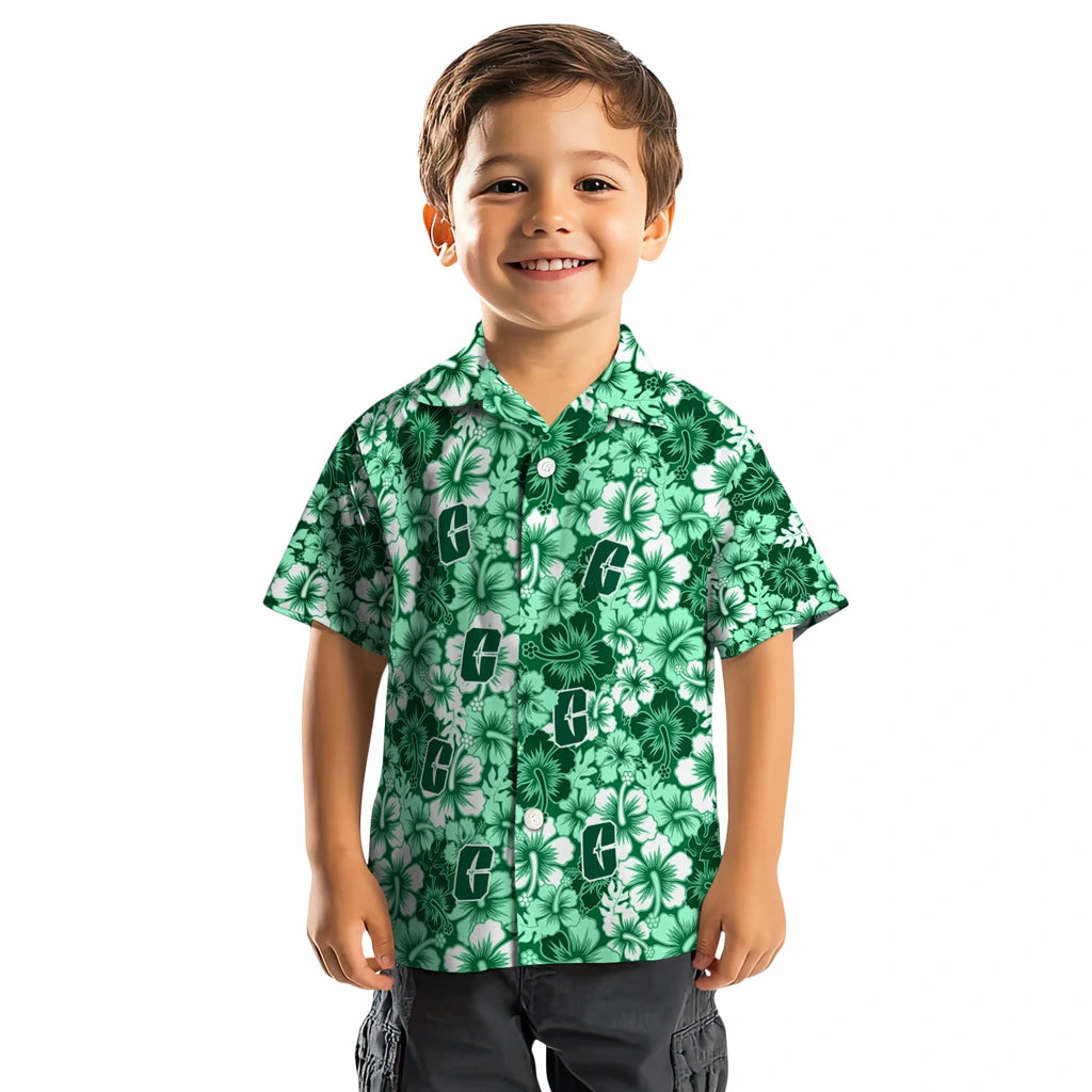Charlotte 49ers Hawaiian Shirt - Hibiscus Blooms | Moonbestprint