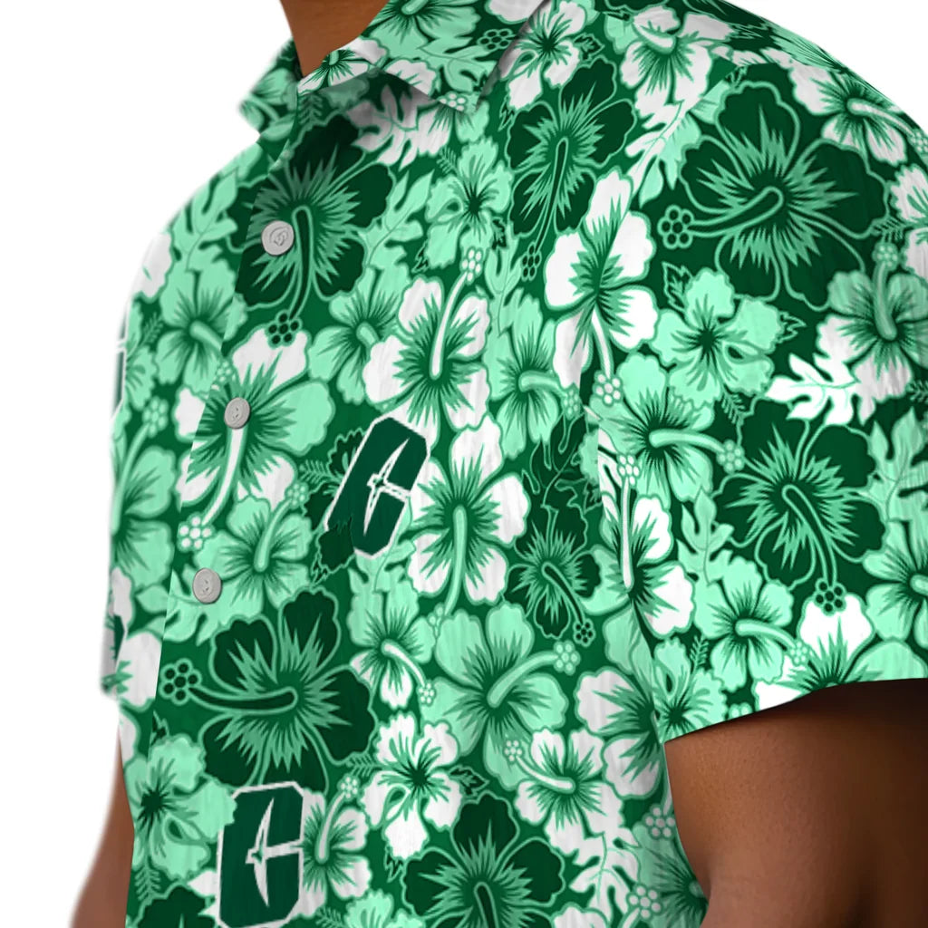 Charlotte 49ers Hawaiian Shirt - Hibiscus Blooms | Moonbestprint