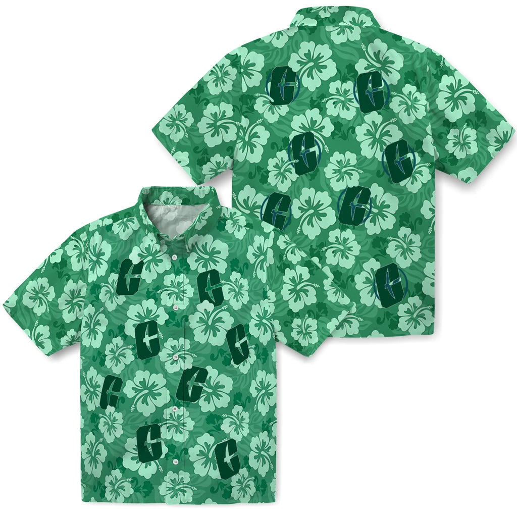 Charlotte 49ers Hawaiian Shirt - Hibiscus Cluster | Moonbestprint