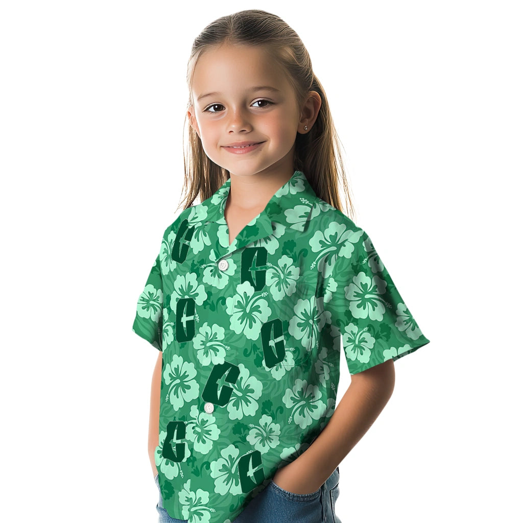 Charlotte 49ers Hawaiian Shirt - Hibiscus Cluster | Moonbestprint