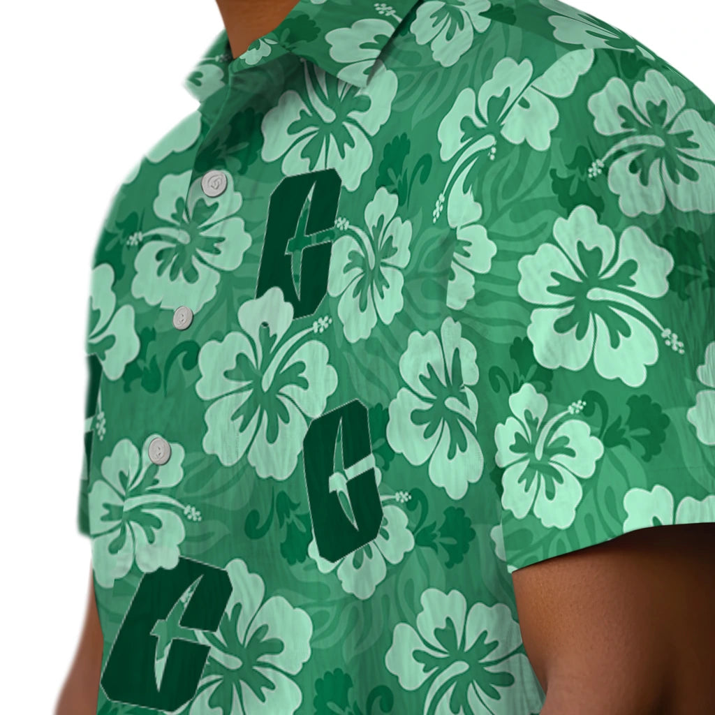 Charlotte 49ers Hawaiian Shirt - Hibiscus Cluster | Moonbestprint