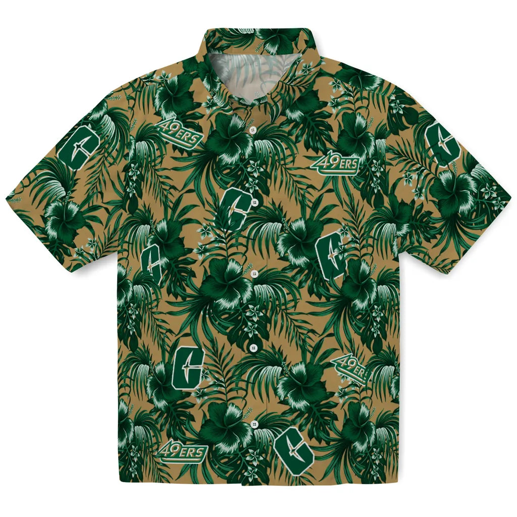Charlotte 49ers Hawaiian Shirt - Hibiscus Exotic | Moonbestprint
