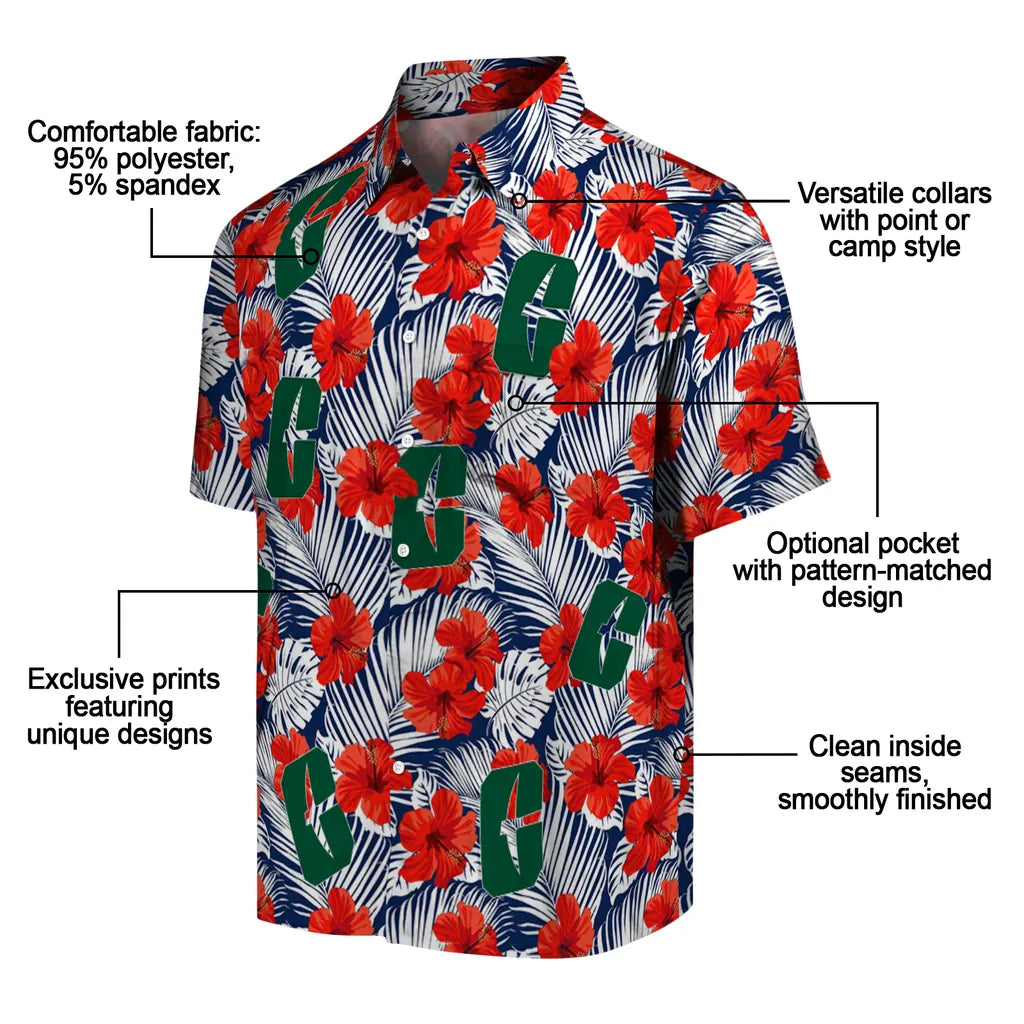 Charlotte 49ers Hawaiian Shirt - Hibiscus Fiesta | Moonbestprint