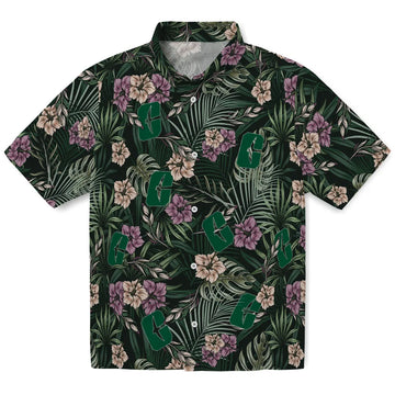 Charlotte 49ers Hawaiian Shirt - Hibiscus Leaves Pattern | Moonbestprint