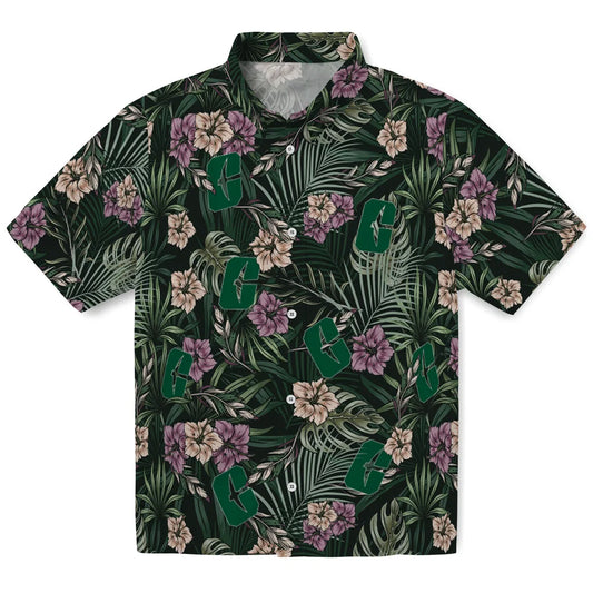 Charlotte 49ers Hawaiian Shirt - Hibiscus Leaves Pattern | Moonbestprint