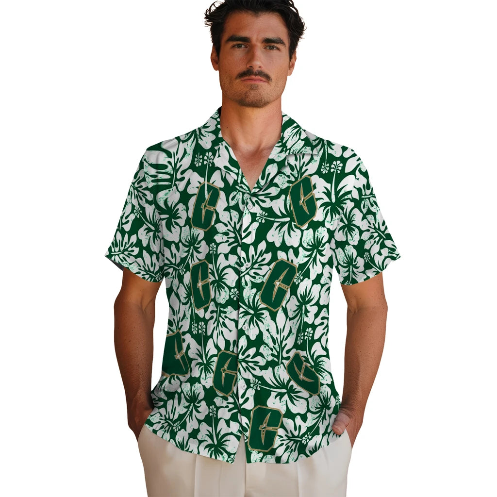 Charlotte 49ers Hawaiian Shirt - Hibiscus Motif | Moonbestprint