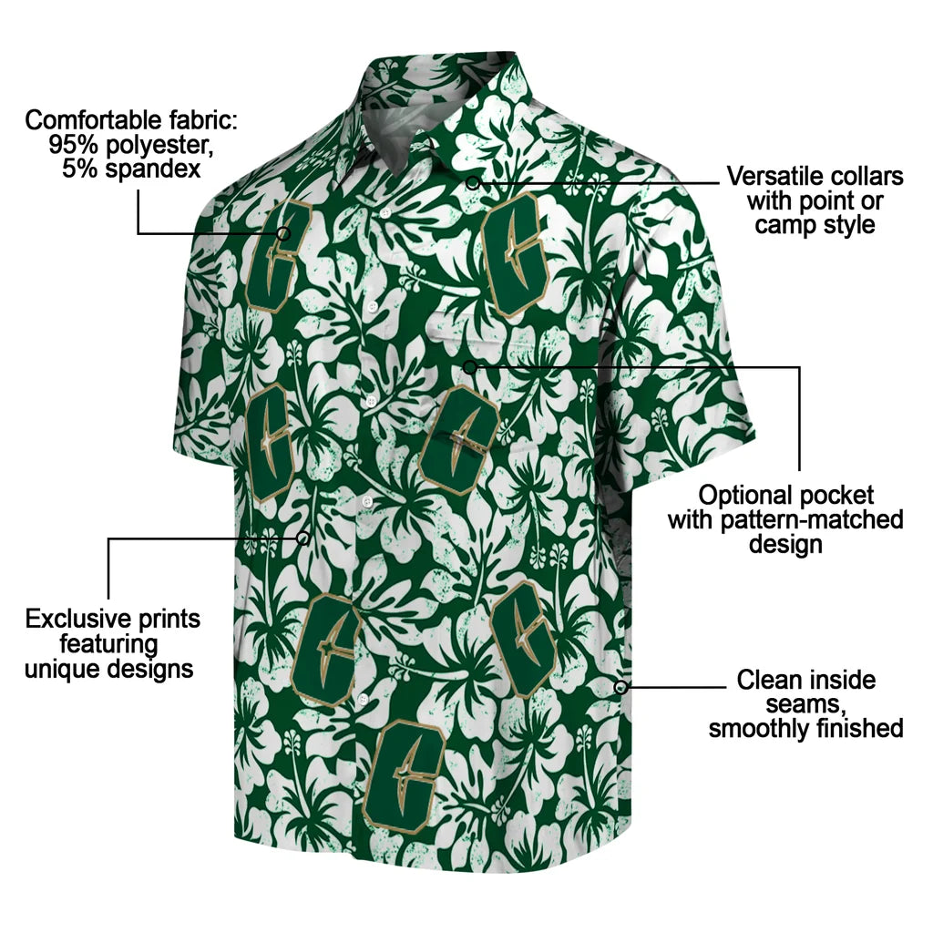 Charlotte 49ers Hawaiian Shirt - Hibiscus Motif | Moonbestprint