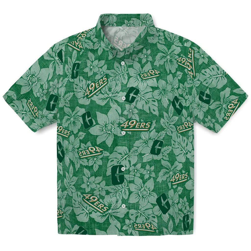 Charlotte 49ers Hawaiian Shirt - Hibiscus Oasis | Moonbestprint