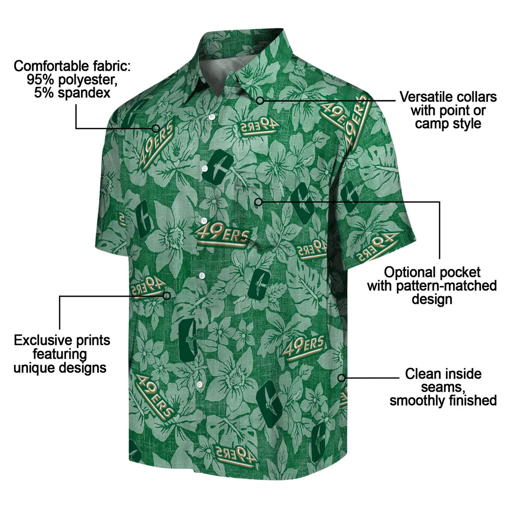 Charlotte 49ers Hawaiian Shirt - Hibiscus Oasis | Moonbestprint