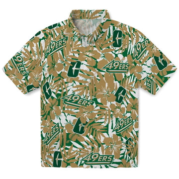 Charlotte 49ers Hawaiian Shirt - Hibiscus Overlay | Moonbestprint