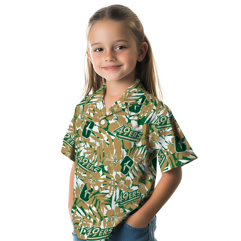 Charlotte 49ers Hawaiian Shirt - Hibiscus Overlay | Moonbestprint