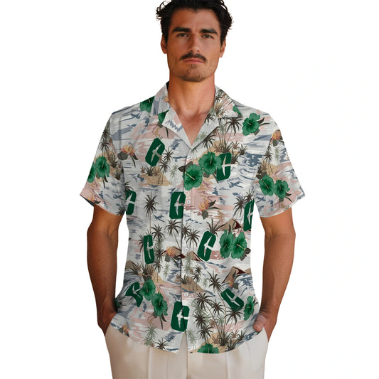 Charlotte 49ers Hawaiian Shirt - Hibiscus Seaside | Moonbestprint