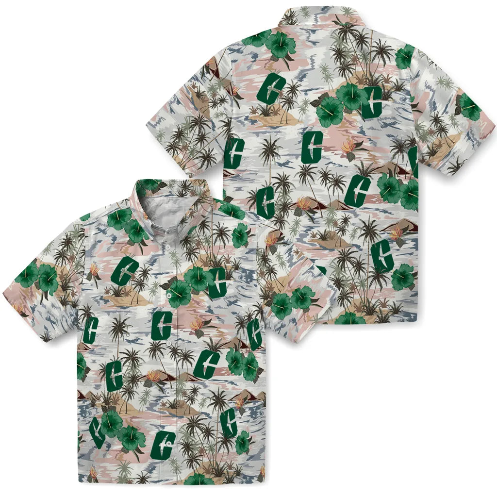 Charlotte 49ers Hawaiian Shirt - Hibiscus Seaside | Moonbestprint