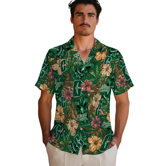 Charlotte 49ers Hawaiian Shirt - Hibiscus Tiki Jungle | Moonbestprint