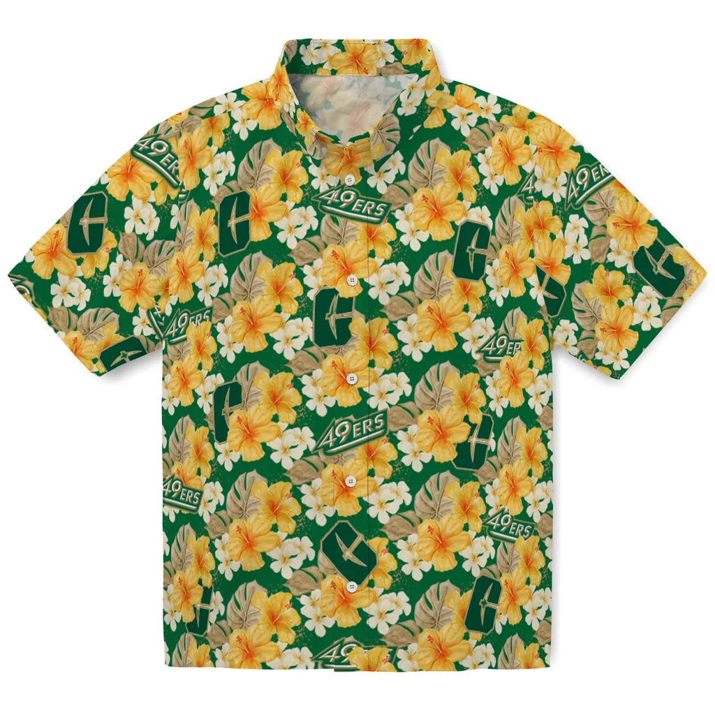 Charlotte 49ers Hawaiian Shirt - Hibiscus Tropics | Moonbestprint