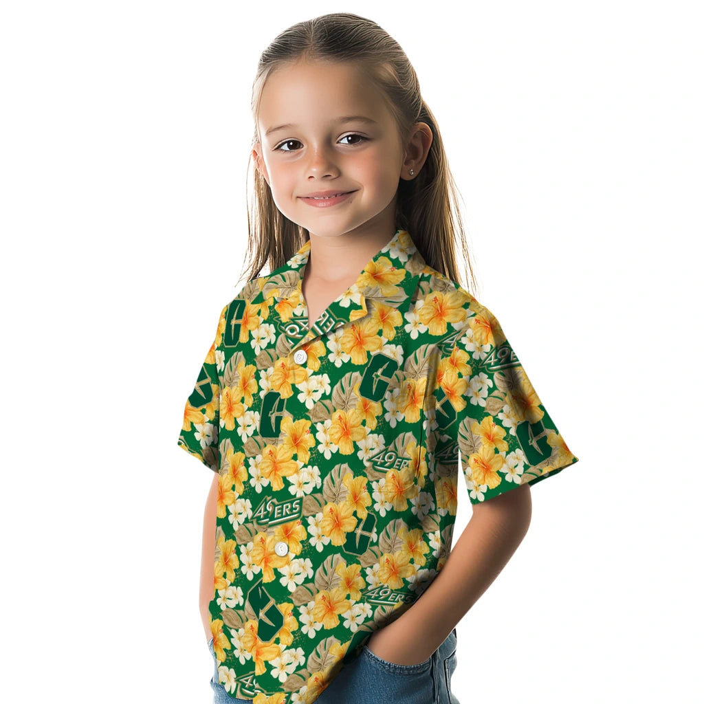 Charlotte 49ers Hawaiian Shirt - Hibiscus Tropics | Moonbestprint