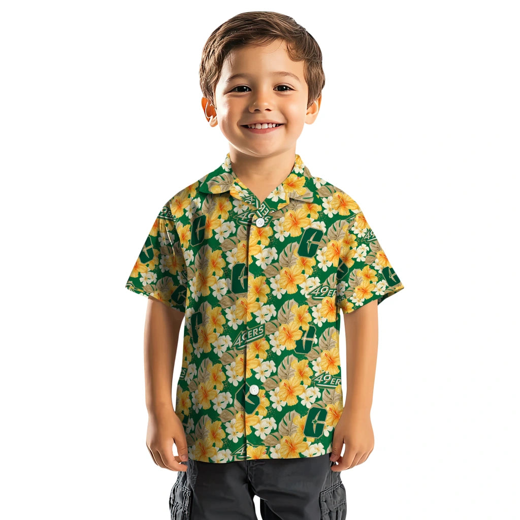 Charlotte 49ers Hawaiian Shirt - Hibiscus Tropics | Moonbestprint