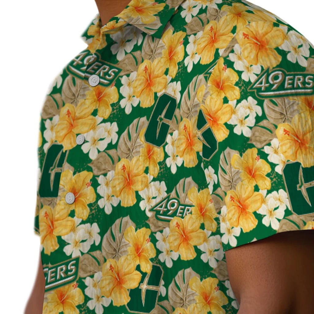 Charlotte 49ers Hawaiian Shirt - Hibiscus Tropics | Moonbestprint