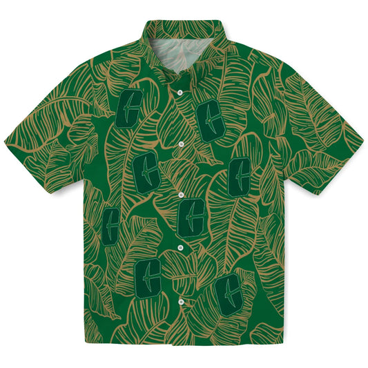 Charlotte 49ers Hawaiian Shirt - Leaf Outline | Moonbestprint