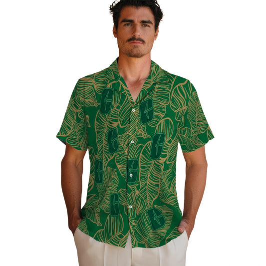 Charlotte 49ers Hawaiian Shirt - Leaf Outline | Moonbestprint