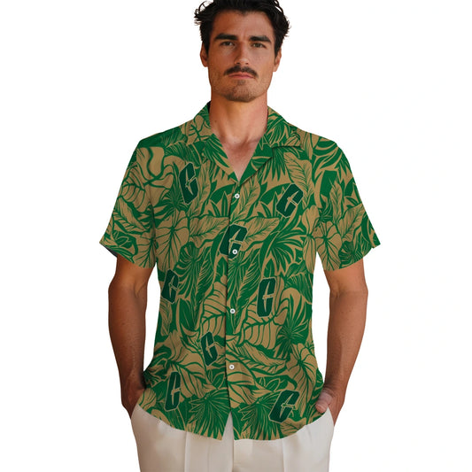 Charlotte 49ers Hawaiian Shirt - Monstera Layer | Moonbestprint