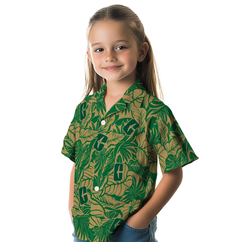 Charlotte 49ers Hawaiian Shirt - Monstera Layer | Moonbestprint