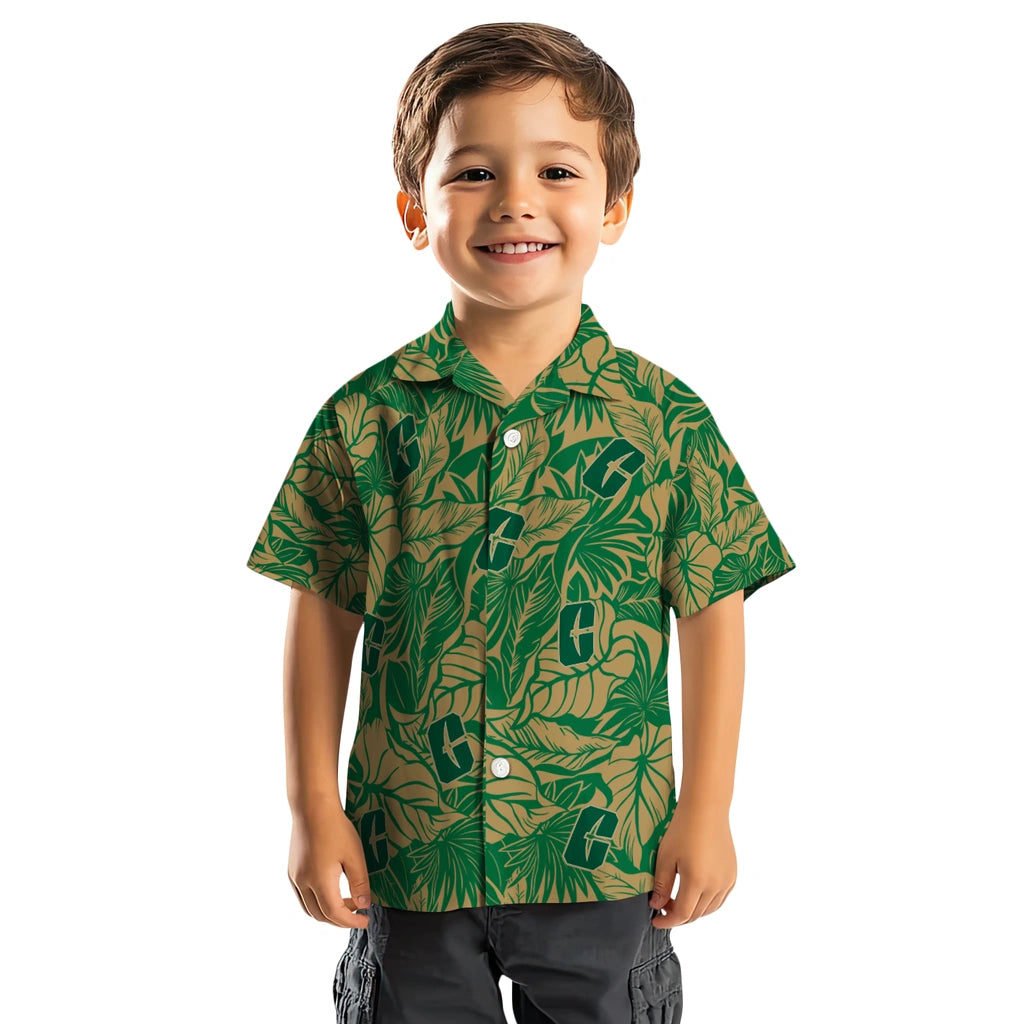 Charlotte 49ers Hawaiian Shirt - Monstera Layer | Moonbestprint