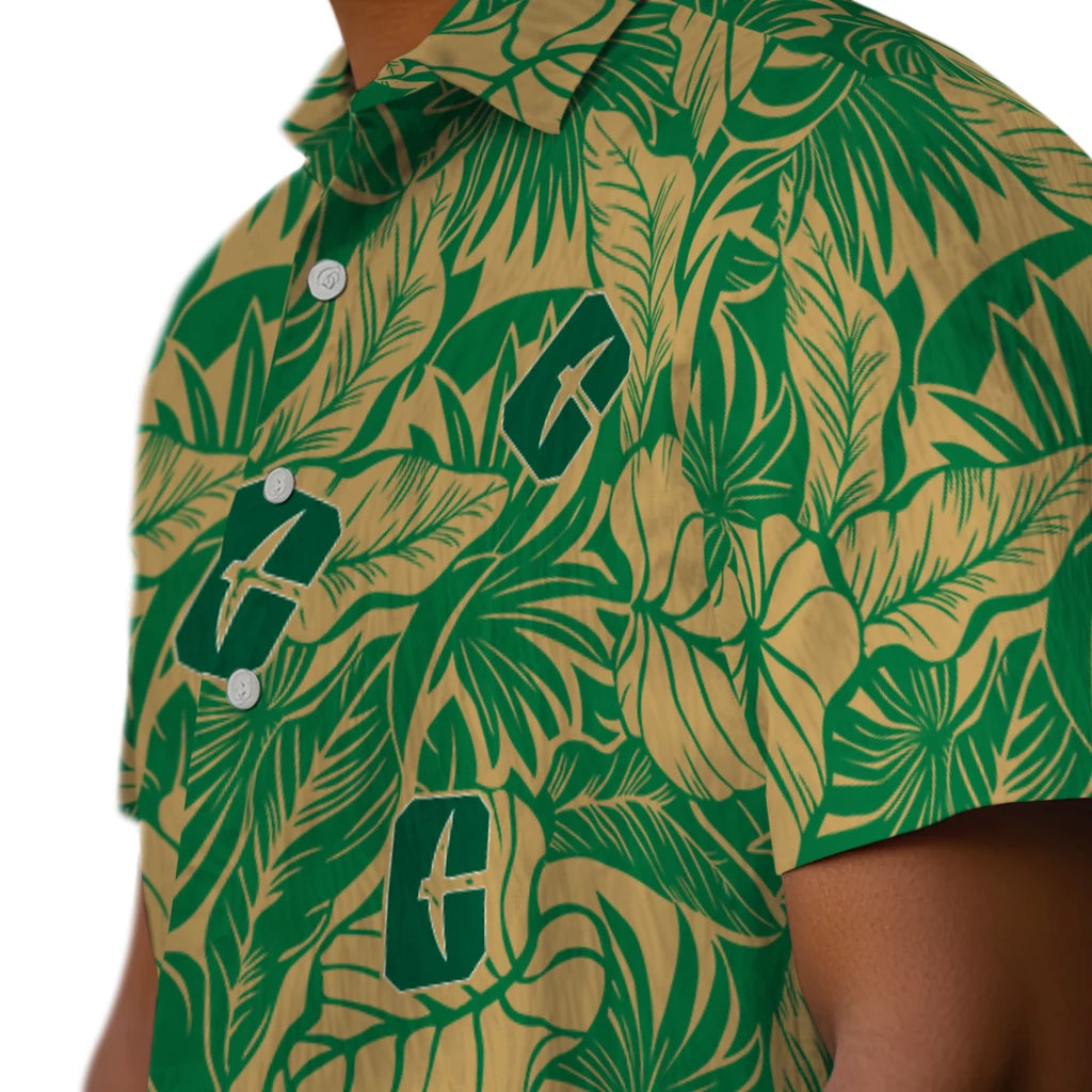 Charlotte 49ers Hawaiian Shirt - Monstera Layer | Moonbestprint