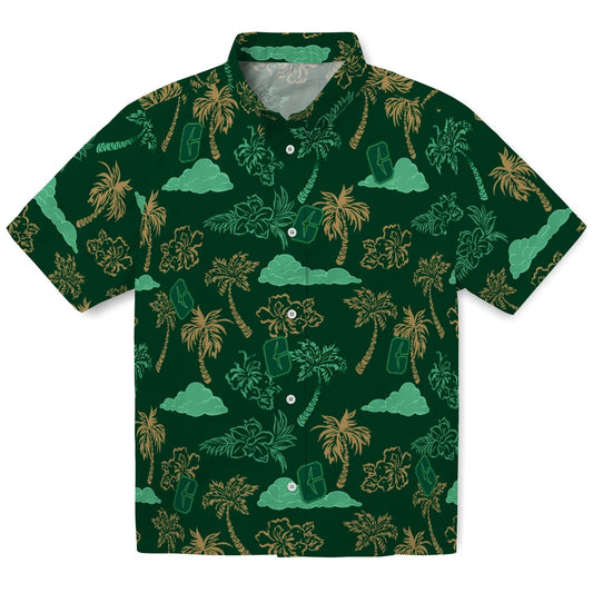 Charlotte 49ers Hawaiian Shirt - Palm And Clouds | Moonbestprint