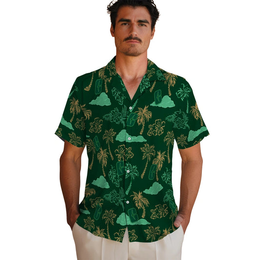 Charlotte 49ers Hawaiian Shirt - Palm And Clouds | Moonbestprint