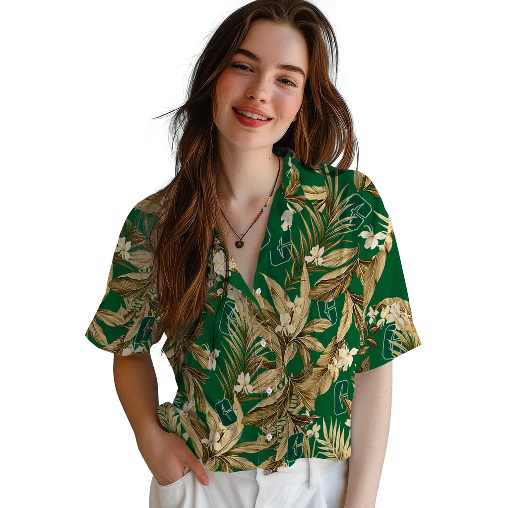 Charlotte 49ers Hawaiian Shirt - Palm Leaves | Moonbestprint